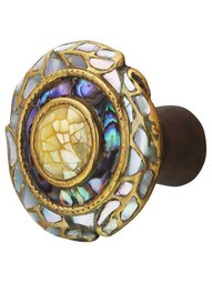 Fair Isle Round Cabinet Knob - 1 1/8 inch Diameter.